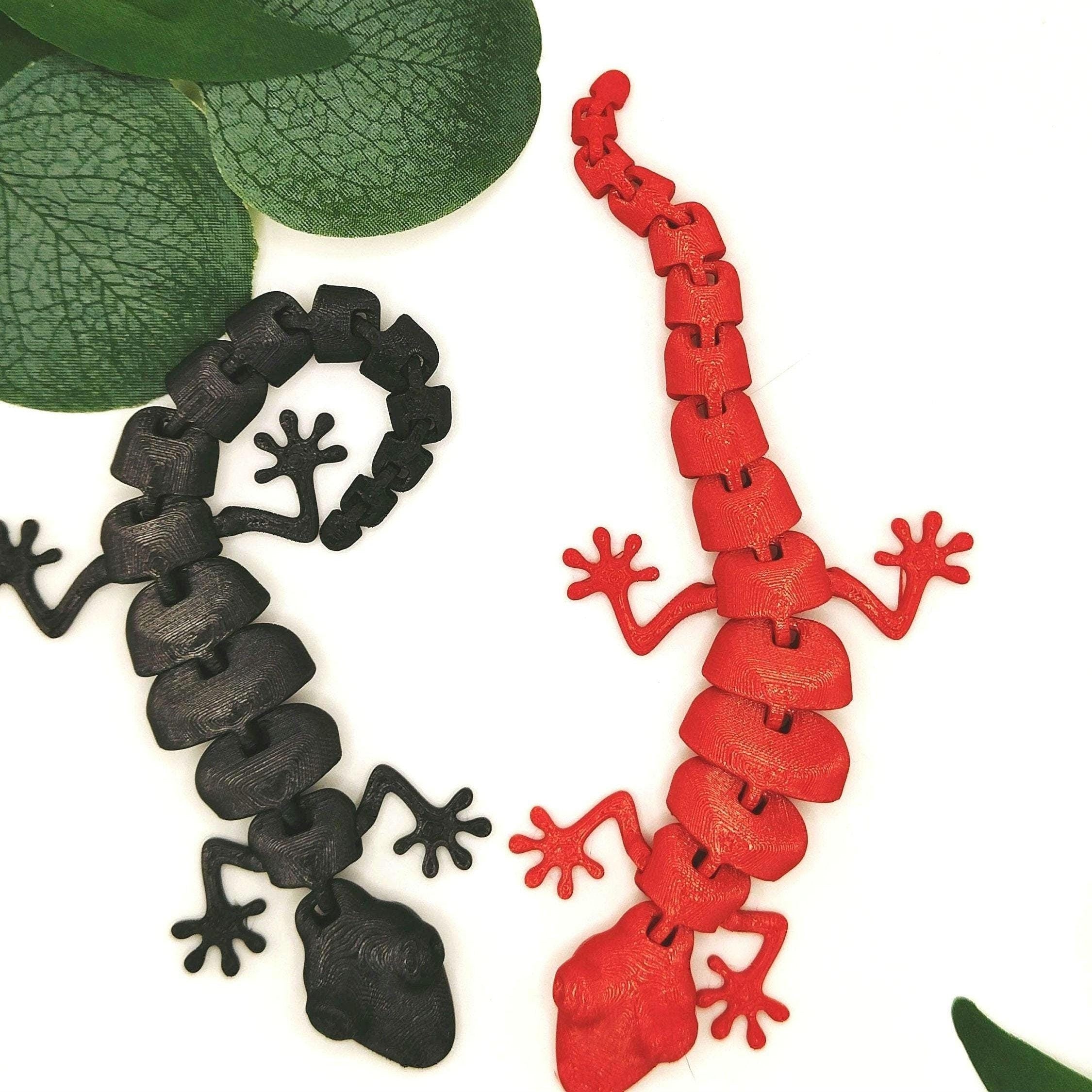 3D Printed Articulated Lizard | Flexible 3D Printed Fidget Toy - Desk - Stress Toy